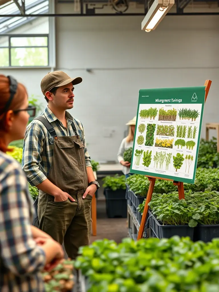 A franchisee of NZ Robinson Farms participating in a training session with expert agronomists, demonstrating the comprehensive support and training provided.
