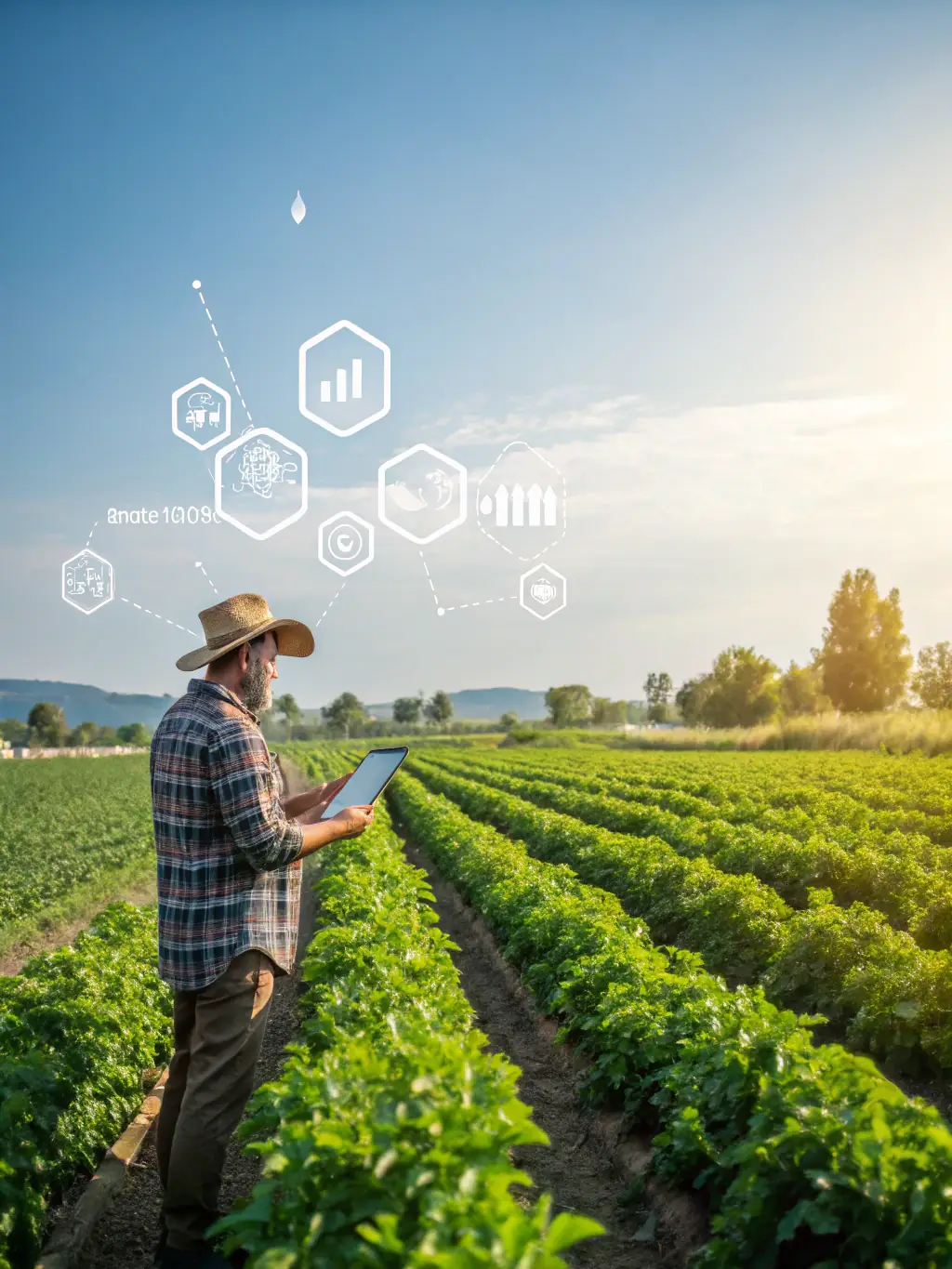 A franchisee of NZ Robinson Farms using AI-powered software to monitor and manage the microgreen growth process, highlighting the technological support provided.